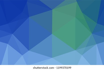 Light Blue, Green vector polygon abstract backdrop. An elegant bright illustration with gradient. A new texture for your design.
