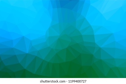 Light Blue, Green vector polygon abstract layout. A completely new color illustration in a vague style. The polygonal design can be used for your web site.