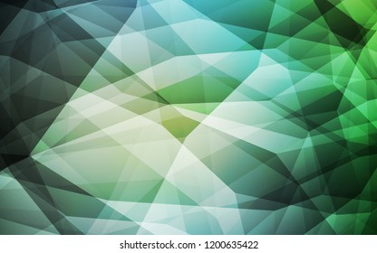 Light Blue, Green vector polygon abstract background. Modern abstract illustration with triangles. Template for cell phone's backgrounds.