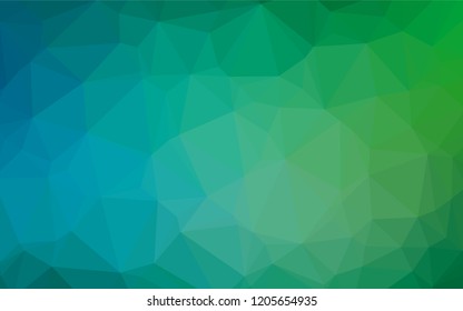 Light Blue, Green vector polygon abstract backdrop. Glitter abstract illustration with an elegant design. Brand new design for your business.