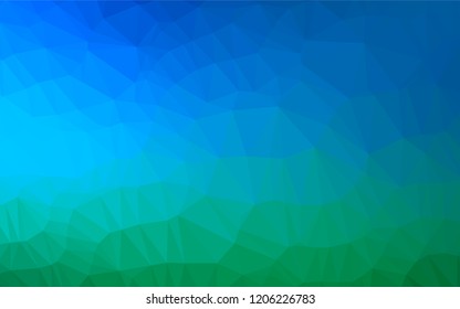 Light Blue, Green vector polygon abstract layout. Colorful abstract illustration with gradient. Triangular pattern for your business design.