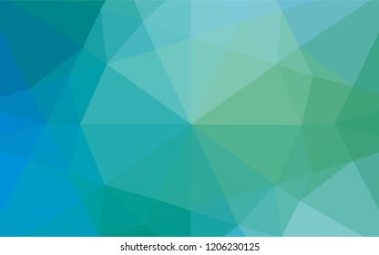 Light Blue, Green vector polygon abstract layout. A vague abstract illustration with gradient. The completely new template can be used for your brand book.