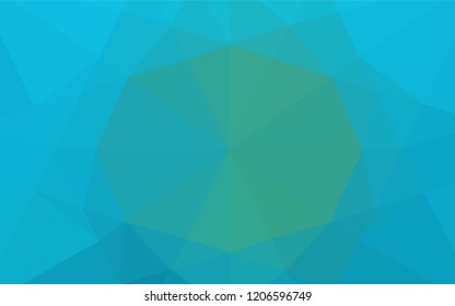 Light Blue, Green vector polygon abstract backdrop. Triangular geometric sample with gradient.  The completely new template can be used for your brand book.
