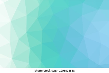 Light Blue, Green vector polygon abstract layout. Shining colored illustration in a Brand new style. The elegant pattern can be used as part of a brand book.