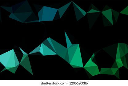 Light Blue, Green vector polygon abstract background. Glitter abstract illustration with an elegant design. A new texture for your design.