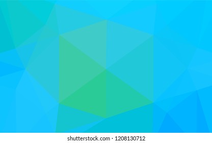 Light Blue, Green vector polygon abstract layout. Colorful abstract illustration with gradient. Brand new style for your business design.