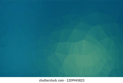 Light Blue, Green vector polygon abstract background. Triangular geometric sample with gradient.  The textured pattern can be used for background.