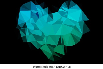 Light Blue, Green vector polygon abstract background. Geometric illustration in Origami style with gradient.  The polygonal design can be used for your web site.