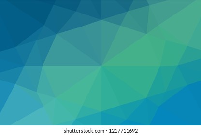 Light Blue, Green vector polygon abstract backdrop. Colorful illustration in abstract style with gradient. A completely new design for your business.