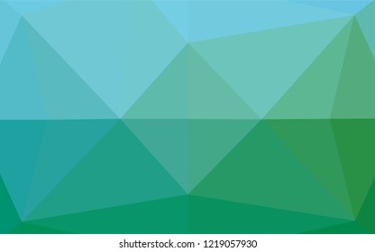 Light Blue, Green vector polygon abstract backdrop. Glitter abstract illustration with an elegant design. The textured pattern can be used for background.