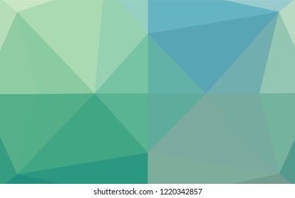 Light Blue, Green vector polygon abstract background. A vague abstract illustration with gradient. The best triangular design for your business.