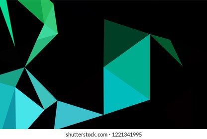 Light Blue, Green vector polygon abstract backdrop. A sample with polygonal shapes. Brand new design for your business.