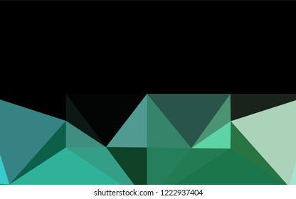 Light Blue, Green vector polygon abstract layout. Geometric illustration in Origami style with gradient.  Brand new style for your business design.