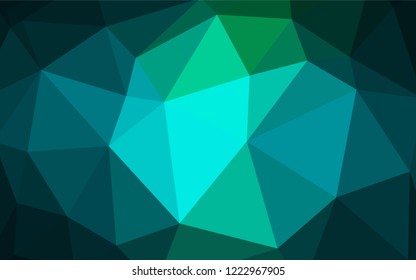Light Blue, Green vector polygon abstract background. Creative geometric illustration in Origami style with gradient. Triangular pattern for your design.