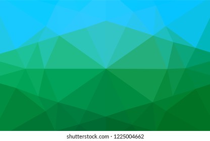 Light Blue, Green vector polygon abstract background. Shining colored illustration in a Brand new style. A new texture for your design.