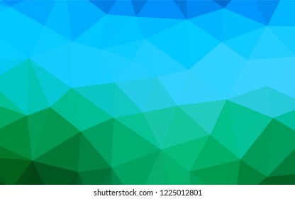 Light Blue, Green vector polygon abstract background. A completely new color illustration in a vague style. A new texture for your design.