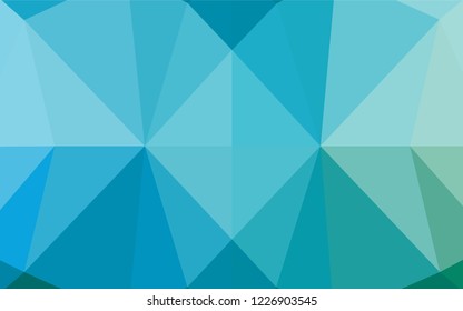 Light Blue, Green vector polygon abstract layout. Creative illustration in halftone style with gradient. The elegant pattern can be used as part of a brand book.