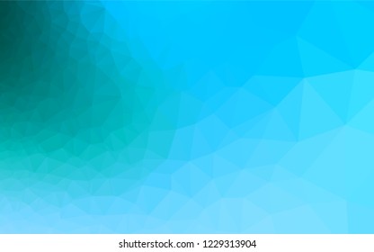 Light Blue, Green vector polygon abstract layout. A sample with polygonal shapes. Triangular pattern for your business design.