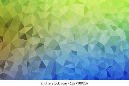Light Blue, Green vector polygon abstract layout. Creative geometric illustration in Origami style with gradient. New template for your brand book.