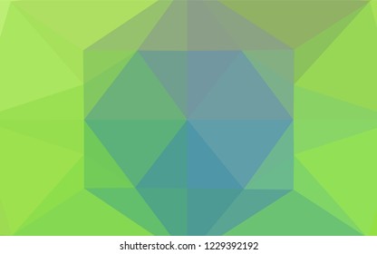 Light Blue, Green vector polygon abstract background. Triangular geometric sample with gradient.  A completely new template for your business design.