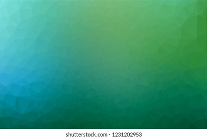 Light Blue, Green vector polygon abstract layout. Creative illustration in halftone style with gradient. The best triangular design for your business.