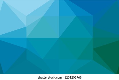 Light Blue, Green vector polygon abstract background. Creative illustration in halftone style with gradient. A completely new template for your business design.