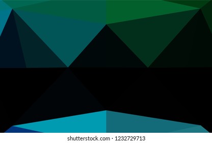 Light Blue, Green vector polygon abstract backdrop. Shining colored illustration in a Brand new style. The best triangular design for your business.