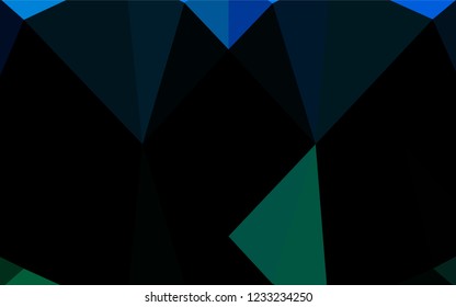 Light Blue, Green vector polygon abstract layout. Modern geometrical abstract illustration with gradient. The completely new template can be used for your brand book.