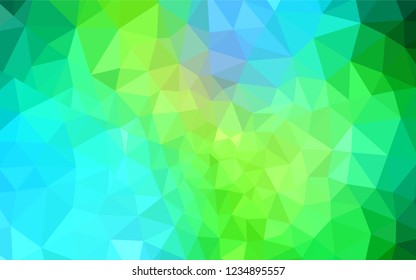 Light Blue, Green vector polygon abstract layout. Colorful illustration in abstract style with triangles. Brand new style for your business design.