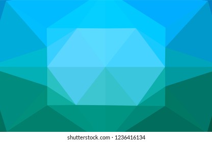 Light Blue, Green vector polygon abstract background. Modern geometrical abstract illustration with gradient. The polygonal design can be used for your web site.