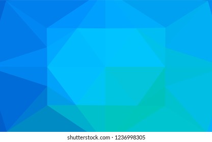 Light Blue, Green vector polygon abstract background. Glitter abstract illustration with an elegant design. Brand new style for your business design.