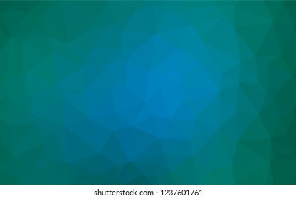 Light Blue, Green vector polygon abstract background. A vague abstract illustration with gradient. The textured pattern can be used for background.