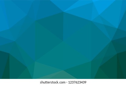 Light Blue, Green vector polygon abstract layout. A vague abstract illustration with gradient. The textured pattern can be used for background.