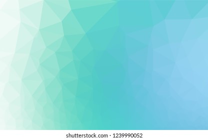 Light Blue, Green vector polygon abstract background. Shining illustration, which consist of triangles. The polygonal design can be used for your web site.