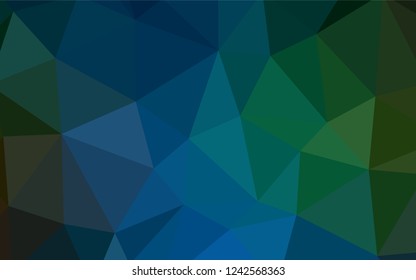 Light Blue, Green vector polygon abstract layout. Shining polygonal illustration, which consist of triangles. Textured pattern for your backgrounds.