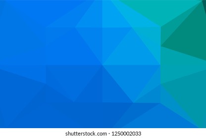 Light Blue, Green vector polygon abstract backdrop. Brand new colored illustration in blurry style with gradient. Brand new style for your business design.