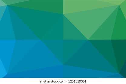 Light Blue, Green vector polygon abstract layout. A sample with polygonal shapes. Brand new design for your business.