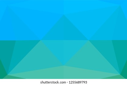 Light Blue, Green vector polygon abstract background. Creative illustration in halftone style with gradient. The polygonal design can be used for your web site.