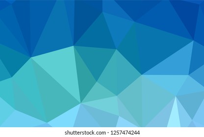 Light Blue, Green vector polygon abstract backdrop. Creative illustration in halftone style with triangles. Triangular pattern for your design.