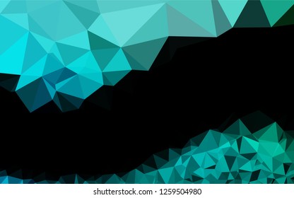 Light Blue, Green vector polygon abstract background. Glitter abstract illustration with an elegant design. The textured pattern can be used for background.