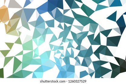 Light Blue, Green vector polygon abstract backdrop. Shining colorful illustration with triangles. New template for your brand book.