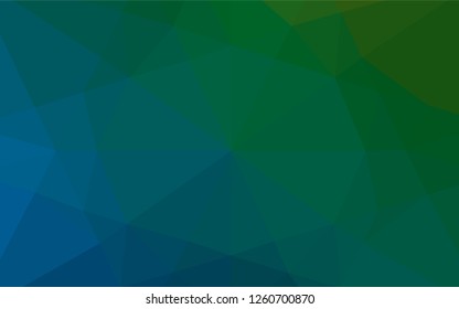 Light Blue, Green vector polygon abstract layout. An elegant bright illustration with gradient. The polygonal design can be used for your web site.