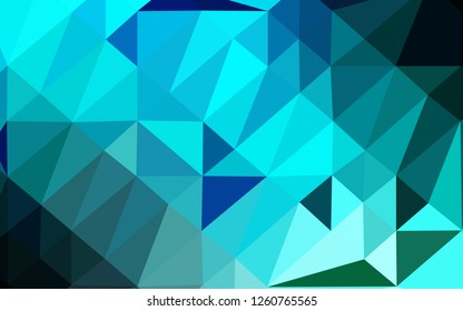Light Blue, Green vector polygon abstract layout. Shining colored illustration in a Brand new style. Polygonal design for your web site.