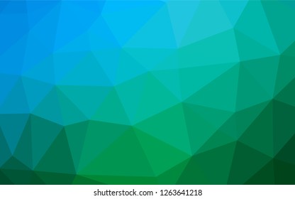 Light Blue, Green vector polygon abstract layout. Brand new colored illustration in blurry style with gradient. Brand new design for your business.