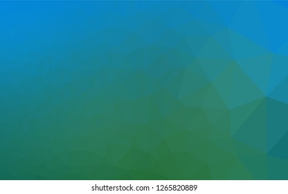 Light Blue, Green vector polygon abstract background. A sample with polygonal shapes. The textured pattern can be used for background.