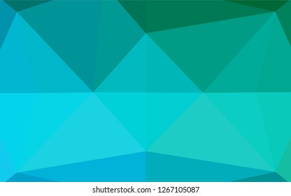 Light Blue, Green vector polygon abstract layout. Shining colored illustration in a Brand new style. The polygonal design can be used for your web site.