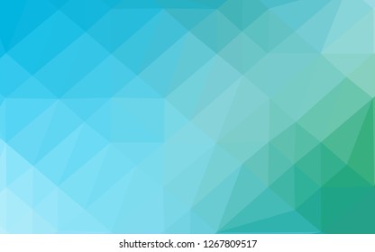 Light Blue, Green vector polygon abstract background. Brand new colorful illustration in with gradient. Polygonal design for your web site.