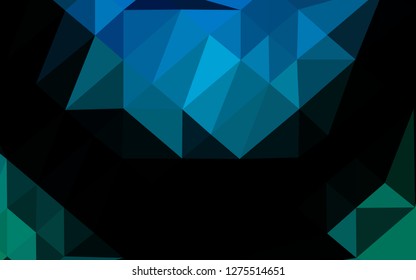 Light Blue, Green vector polygon abstract layout. An elegant bright illustration with gradient. Template for a cell phone background.