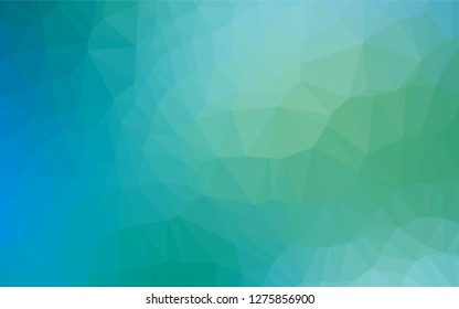 Light Blue, Green vector polygon abstract backdrop. A completely new color illustration in a vague style. The textured pattern can be used for background.