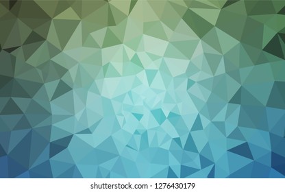 Light Blue, Green vector polygon abstract backdrop. Creative geometric illustration in Origami style with gradient. Textured pattern for your backgrounds.